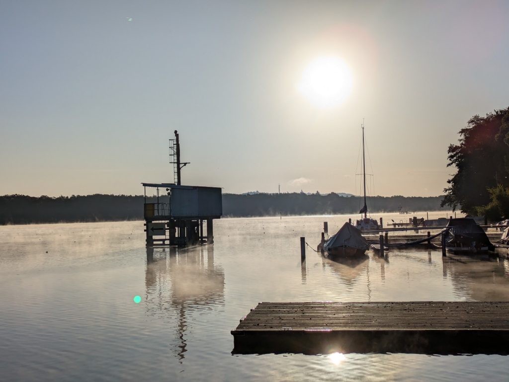 Zeitrichter-Turm auf der Olympia Regattastrecke in Grünau